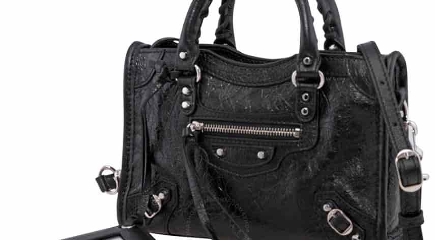 Balenciaga Ladies Classic Black Nano City Crossbody Bag