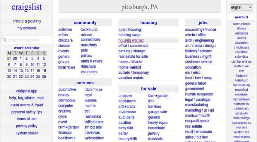 Pittsburgh Craigslist