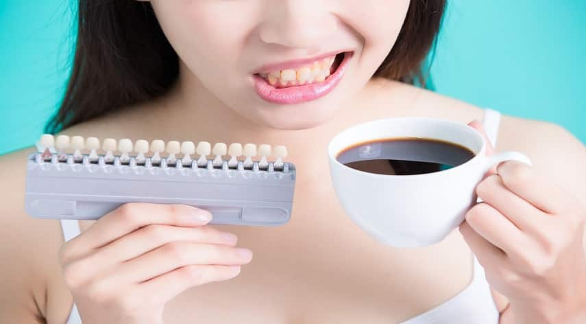 remove coffee stains from teeth