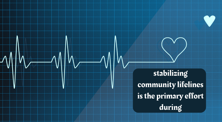 stabilizing community lifelines is the primary effort during
